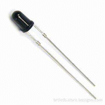 3mm Infrared Phototransistor with 940nm Wavelength, Black Lens, and 20° Viewing Angle
